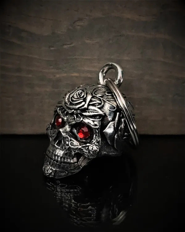 Rose Skull Diamond Bell