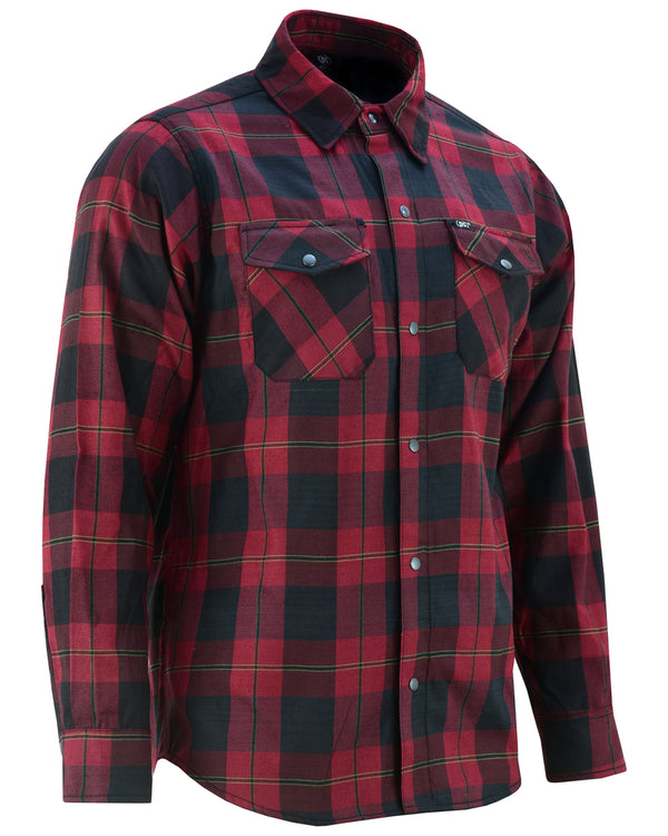 plaid patterned flannel shirt  - Red and Black
