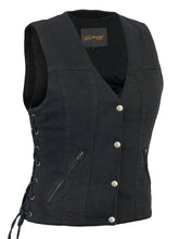 BK Women's Single Back Panel Concealed Carry Denim Vest