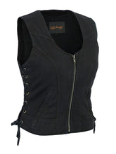 BK Women's Stylish Black Denim Vest