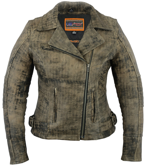 Women's Updated Stylish Antique Brown M/C Jacket