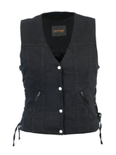 BK Women's Single Back Panel Concealed Carry Denim Vest