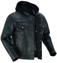 Men's Lightweight Drum Dyed Distressed Naked Lambskin Jacket
