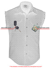 Men's Blue Lightweight Sleeveless Denim Shirt