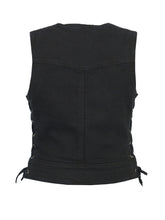 BK Women's Stylish Black Denim Vest