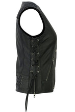 Women's Vest with Grommet and Lacing Accents