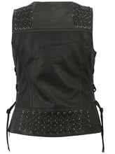 Women's Vest with Grommet and Lacing Accents