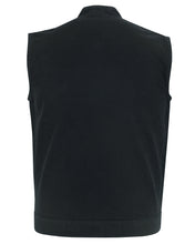 BK Concealed Snap Closure, Denim Material, Scoop Collar & Hidden