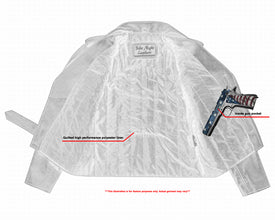 Economy Motorcycle Classic Biker Leather Jacket - Side Laces