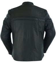 Men's Sporty Lightweight Leather Cross Over Jacket