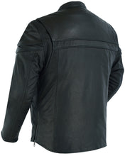 Men's Sporty Lightweight Leather Cross Over Jacket