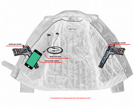 TALL Men's Classic Plain Side Police Style M/C Jacket - TALL