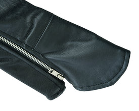 Women's Black Thigh High Leather Side Lace Leggings