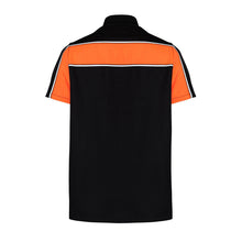 GhostThrottle-Mens-Black-Orange-Short-Sleeve-Button-Down-Two-Pockets-Soft-Casual-Shirt-back-view