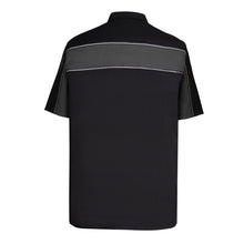 GhostThrottle-Mens-Black-Grey-Short-Sleeve-Button-Down-Two-Pockets-Soft-Casual-Shirt-back-view