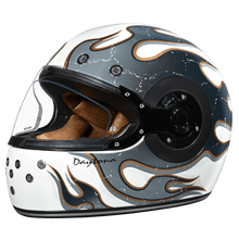 Daytona Retro Flames Full Face Motorcycle Helmet