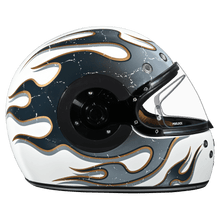 Daytona Retro Flames Full Face Motorcycle Helmet