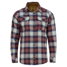 mens-merlot-long-sleeve-plaid-button-down-casual-flannel-shirt-corduroy-collar-cuffs-front-view
