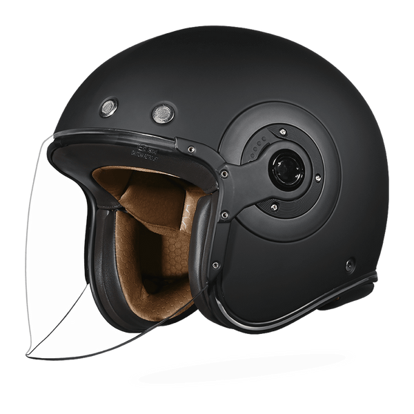 Daytona Retro Jet Solid Open Face Motorcycle Helmet
