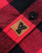Ghost Throttle Men's Classic Red Long Sleeve Plaid Button Down Casual Flannel Shirt, Corduroy Cuffs