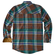 Ghost Throttle Men's Smoky Mountain Long Sleeve Plaid Button Down Casual Flannel Shirt, Corduroy Collar & Cuffs