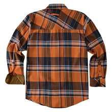 Mens Coffee Flannel Shirt - Flat Back