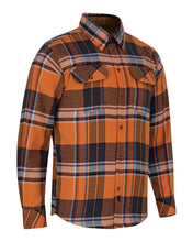 Mens Coffee Flannel Shirt - Side Pose