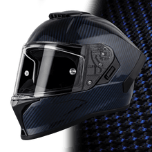 Daytona Viper Blue Carbon Fiber Full Face Motorcycle Helmet