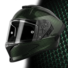Daytona Viper Green Carbon Fiber Full Face Motorcycle Helmet
