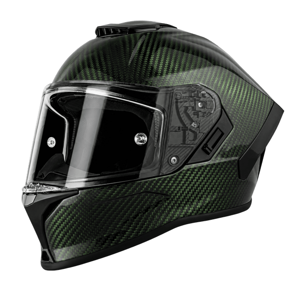 Daytona Viper Green Carbon Fiber Full Face Motorcycle Helmet