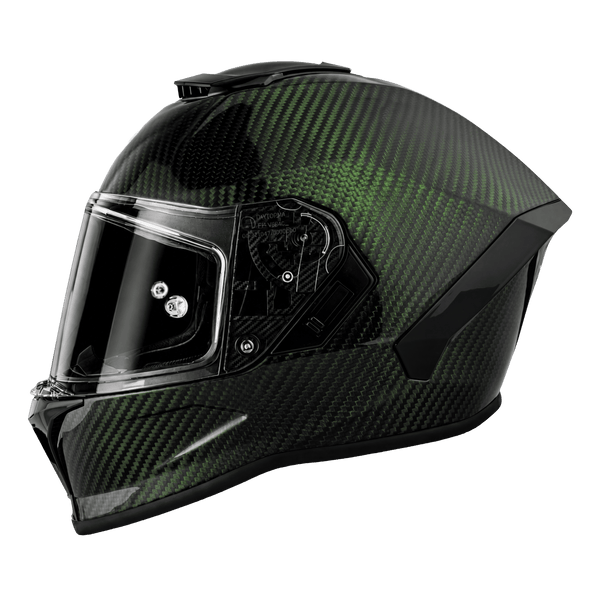 Daytona Viper Green Carbon Fiber Full Face Motorcycle Helmet