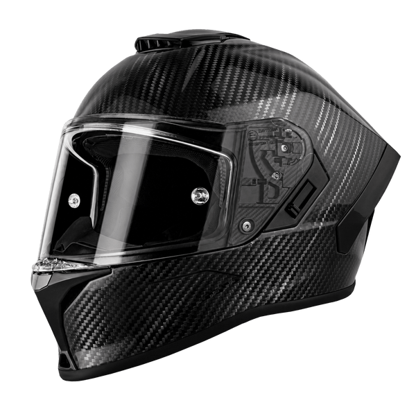 Daytona Viper Silver Carbon Fiber Full Face Motorcycle Helmet