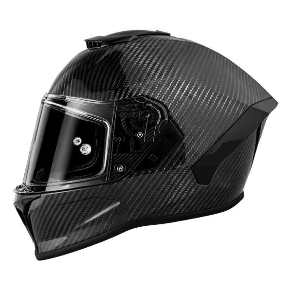 Daytona Viper Silver Carbon Fiber Full Face Motorcycle Helmet