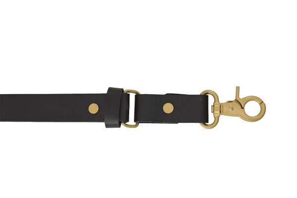 Mens Premium Leather Y-Back Suspenders, Heavy-Duty Adjustable Braces w/ Brass Swivel Snap Hooks for Jeans & Trousers