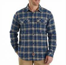 Ghost Throttle Men's Keen Midnight Long Sleeve Plaid Button Down Casual Flannel Shirt