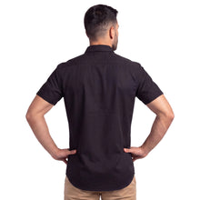 GhostThrottle - Men's Work Shirts Black with Black sides - back pose