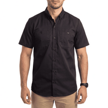 GhostThrottle - Men's Work Shirts Black with Black sides - front pose