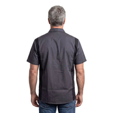 GhostThrottle - Men's Work Shirts Grey with Black Sides - back pose