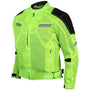 High Visibility Mesh Motorcycle Jacket with Insulated Liner and CE Armor