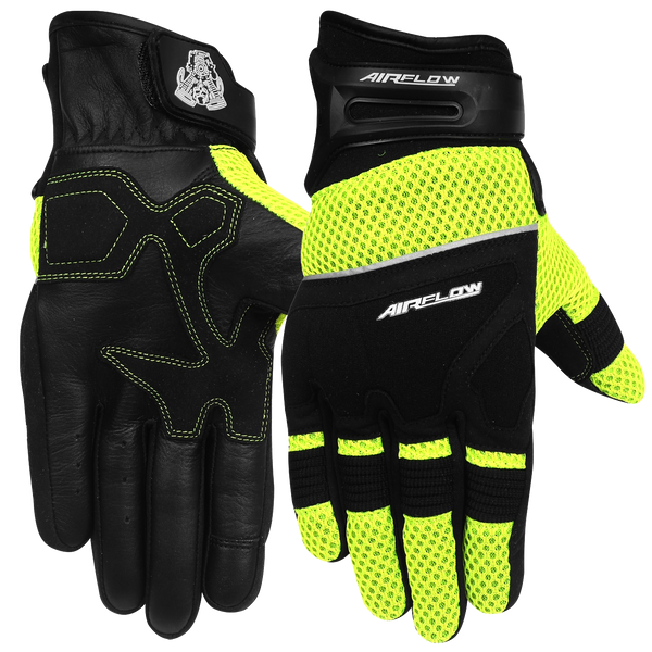 Vance Textile AirFlow II Mesh & Textile Motorcycle Gloves with Mobile Phone Touchscreen Motocross Sports Gloves