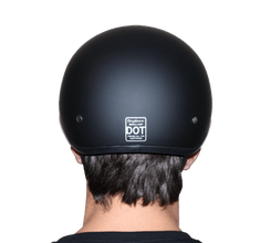 D.O.T. Daytona Skull Cap W/O Visor- Dull Black