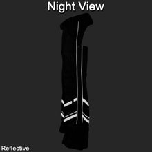 Mens Black Reflective and Vented Premium Cowhide Leather Biker Motorcycle Riding Chaps