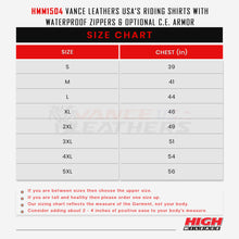 HMM1504 Size Chart