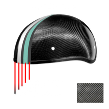 D.O.T. Daytona Skull Cap W/O Visor- Grey Carbon Fiber