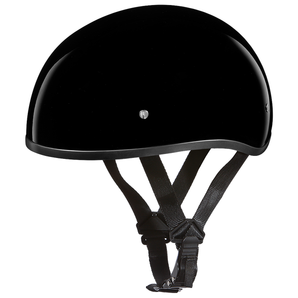 D.O.T. Daytona Skull Cap W/O Visor- Hi-Gloss Black