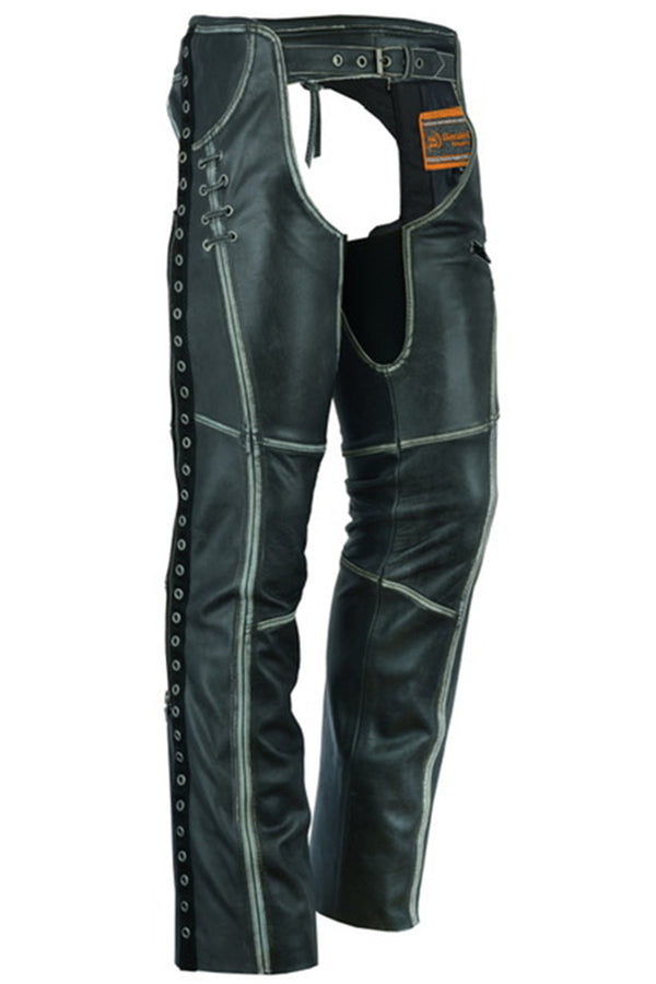 V Women's Gray Stylish Lightweight Hip Set Chaps