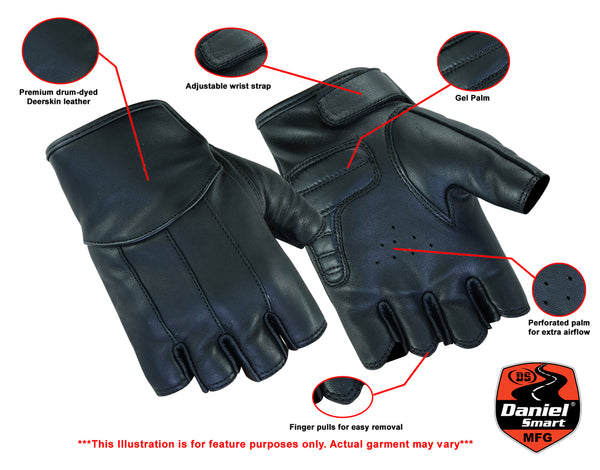 Women's Tough Deer Skin Fingerless Glove