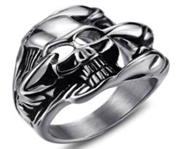 Stainless Steel Skull Vador Biker Ring