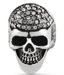 Stainless Steel Diamond Head Biker Ring