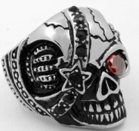 Stainless Steel Pirate Rider Biker Ring